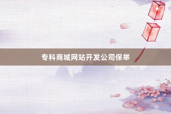专科商城网站开发公司保举
